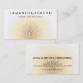 Elegante Lotus Blume Logo Yoga Visitenkarte (Vorne/Hinten)