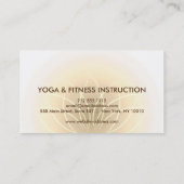 Elegante Lotus Blume Logo Yoga Visitenkarte (Rückseite)