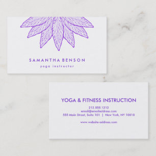 Elegante Lotus Blume Logo Yoga Visitenkarte