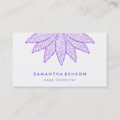 Elegante Lotus Blume Logo Yoga Visitenkarte (Vorderseite)