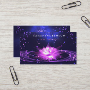 Elegante Lotus Blume Logo Yoga Visitenkarte