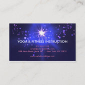 Elegante Lotus Blume Logo Yoga Visitenkarte (Rückseite)