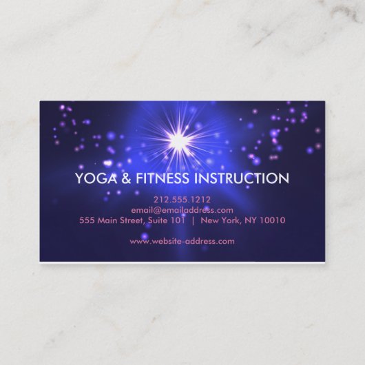 Elegante Lotus Blume Logo Yoga Visitenkarte (Rückseite)