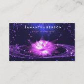Elegante Lotus Blume Logo Yoga Visitenkarte (Vorderseite)