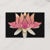Elegante Lotus Blume Logo Yoga Visitenkarte (Vorderseite)