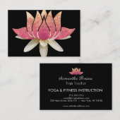 Elegante Lotus Blume Logo Yoga Visitenkarte (Vorne/Hinten)