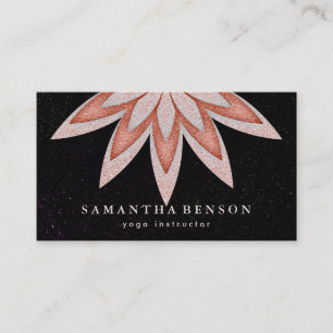 Elegante Lotus Blume Logo Yoga Visitenkarte
