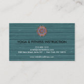 Elegante Lotus Blume Logo Yoga Visitenkarte (Rückseite)