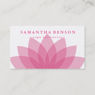 Elegante Lotus Blume Logo Yoga Visitenkarte