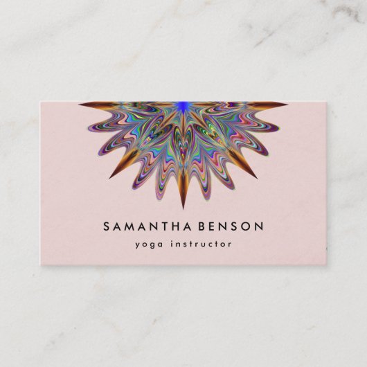 Elegante Lotus Blume Logo Yoga Visitenkarte (Vorderseite)