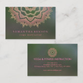 Elegante Lotus Blume Logo Yoga Visitenkarte (Vorne/Hinten)