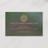 Elegante Lotus Blume Logo Yoga Visitenkarte (Rückseite)