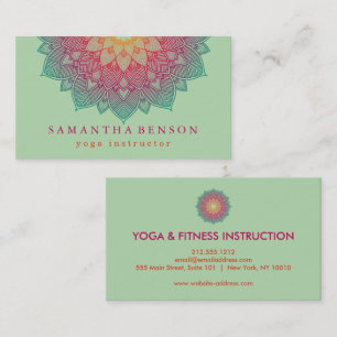 Elegante Lotus Blume Logo Yoga Visitenkarte