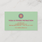 Elegante Lotus Blume Logo Yoga Visitenkarte (Rückseite)