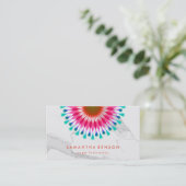 Elegante Lotus Blume Logo Yoga Visitenkarte (Stehend Vorderseite)