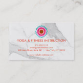 Elegante Lotus Blume Logo Yoga Visitenkarte (Rückseite)