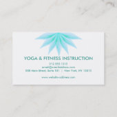 Elegante Lotus Blume Logo Yoga Visitenkarte (Rückseite)
