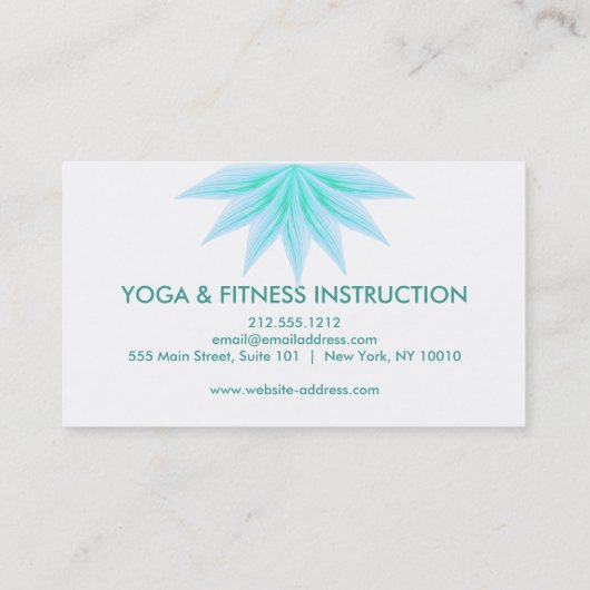 Elegante Lotus Blume Logo Yoga Visitenkarte (Rückseite)