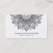 Elegante Lotus Blume Logo Yoga Visitenkarte (Vorderseite)