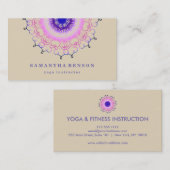 Elegante Lotus Blume Logo Yoga Visitenkarte (Vorne/Hinten)