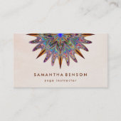 Elegante Lotus Blume Logo Yoga Visitenkarte (Vorderseite)