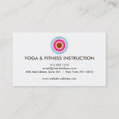 Elegante Lotus Blume Logo Yoga Visitenkarte (Rückseite)