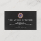 Elegante Lotus Blume Logo Yoga Visitenkarte (Rückseite)
