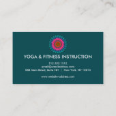 Elegante Lotus Blume Logo Yoga Visitenkarte (Rückseite)