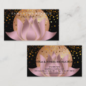 Elegante Lotus Blume Logo Yoga Visitenkarte (Vorne/Hinten)