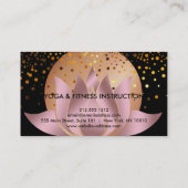 Elegante Lotus Blume Logo Yoga Visitenkarte (Rückseite)