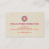 Elegante Lotus Blume Logo Yoga Visitenkarte (Rückseite)