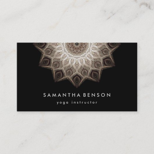 Elegante Lotus Blume Logo Yoga Visitenkarte (Vorderseite)