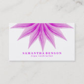 Elegante Lotus Blume Logo Yoga Visitenkarte (Vorderseite)