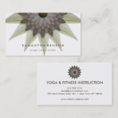 Elegante Lotus Blume Logo Yoga Visitenkarte (Vorne/Hinten)