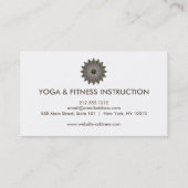 Elegante Lotus Blume Logo Yoga Visitenkarte (Rückseite)