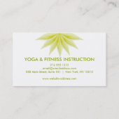 Elegante Lotus Blume Logo Yoga Visitenkarte (Rückseite)
