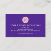 Elegante Lotus Blume Logo Yoga Visitenkarte (Rückseite)