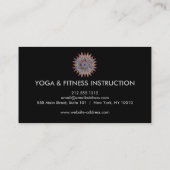 Elegante Lotus Blume Logo Yoga Visitenkarte (Rückseite)