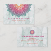 Elegante Lotus Blume Logo Yoga Visitenkarte (Vorne/Hinten)