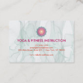 Elegante Lotus Blume Logo Yoga Visitenkarte (Rückseite)