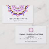 Elegante Lotus Blume Logo Yoga Visitenkarte (Vorne/Hinten)