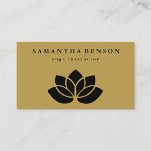 Elegante Lotus Blume Logo Yoga Visitenkarte