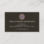 Elegante Lotus Blume Logo Yoga Visitenkarte (Rückseite)