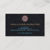 Elegante Lotus Blume Logo Yoga Visitenkarte (Rückseite)