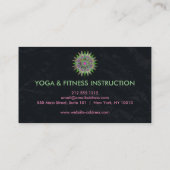 Elegante Lotus Blume Logo Yoga Visitenkarte (Rückseite)