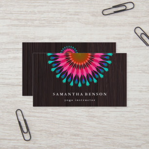 Elegante Lotus Blume Logo Yoga Visitenkarte
