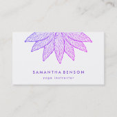 Elegante Lotus Blume Logo Yoga Visitenkarte (Vorderseite)