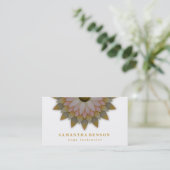 Elegante Lotus Blume Logo Yoga Visitenkarte (Stehend Vorderseite)