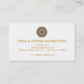 Elegante Lotus Blume Logo Yoga Visitenkarte (Rückseite)