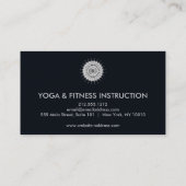 Elegante Lotus Blume Logo Yoga Visitenkarte (Rückseite)